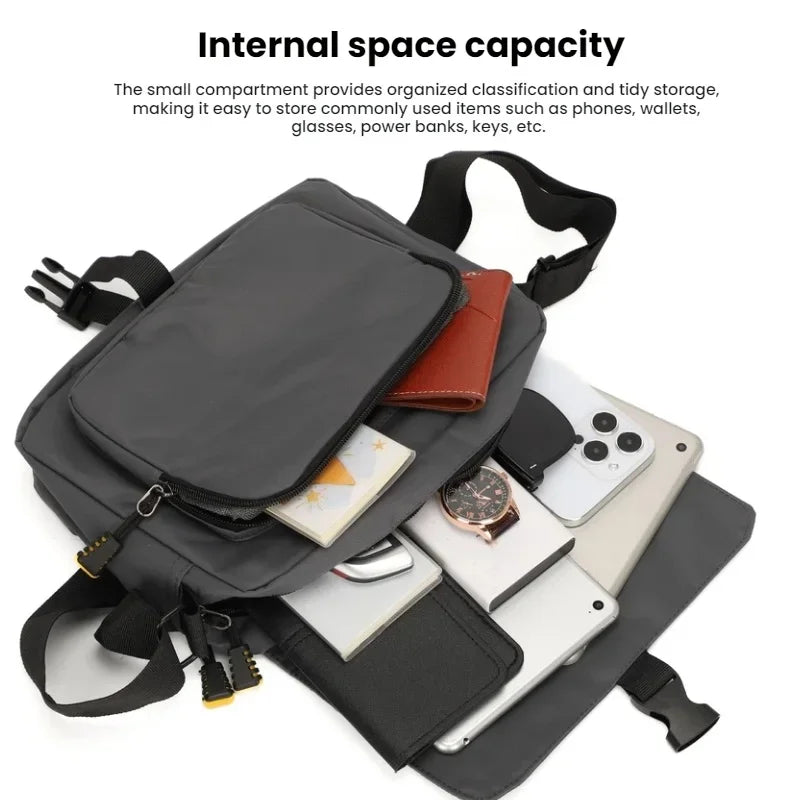 Men's Messenger Bag Multi-Compartment Crossbody Shoulder Bag