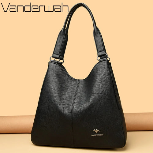 Leather Hobo Bag for Women – Large Top Handle Purse