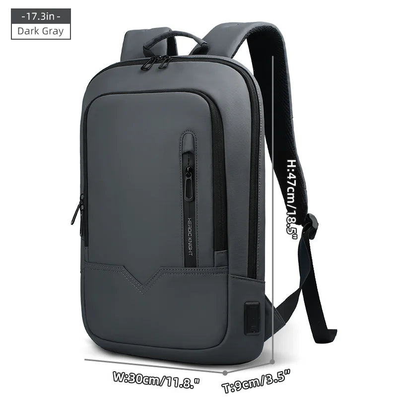 Slim Business Laptop Backpack 17.3 Inch with USB Port – Waterproof & Lightweight