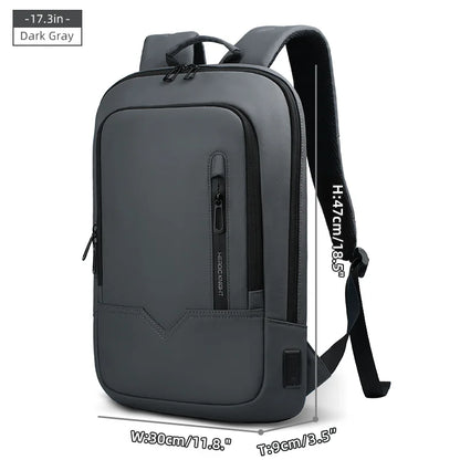 Slim Business Laptop Backpack 17.3 Inch with USB Port – Waterproof & Lightweight