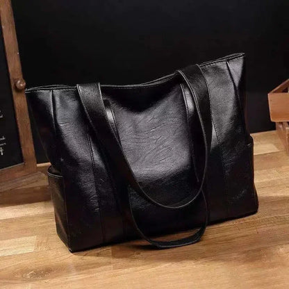 Large Capacity Soft Leather Tote Bag – Women's Satchel