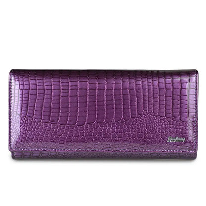 Alligator Pattern Women's Genuine Leather Clutch Wallet