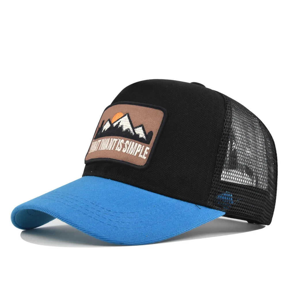 Mesh Breathable Baseball Cap – Embroidery Letter Outdoor Sports Hat