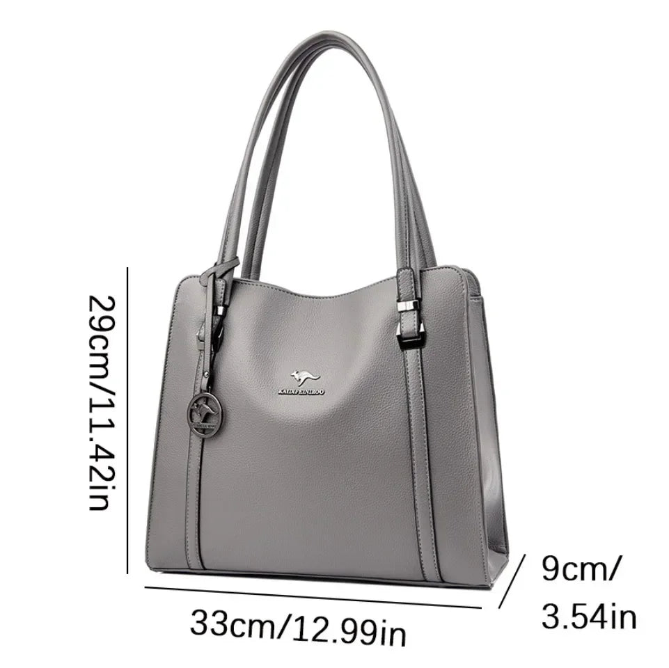 Leather Tote Shoulder Bag for Women – Large Crossbody Handbag