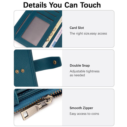 RFID Blocking Large Capacity Leather Wallet for Women