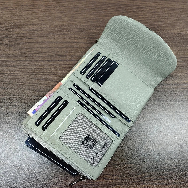 Snake Pattern Leather Women's Short Wallet – Trendy Clutch Purse