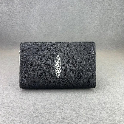 Stingray Skin Wristlet Clutch with Zip – Business Clutch Bag