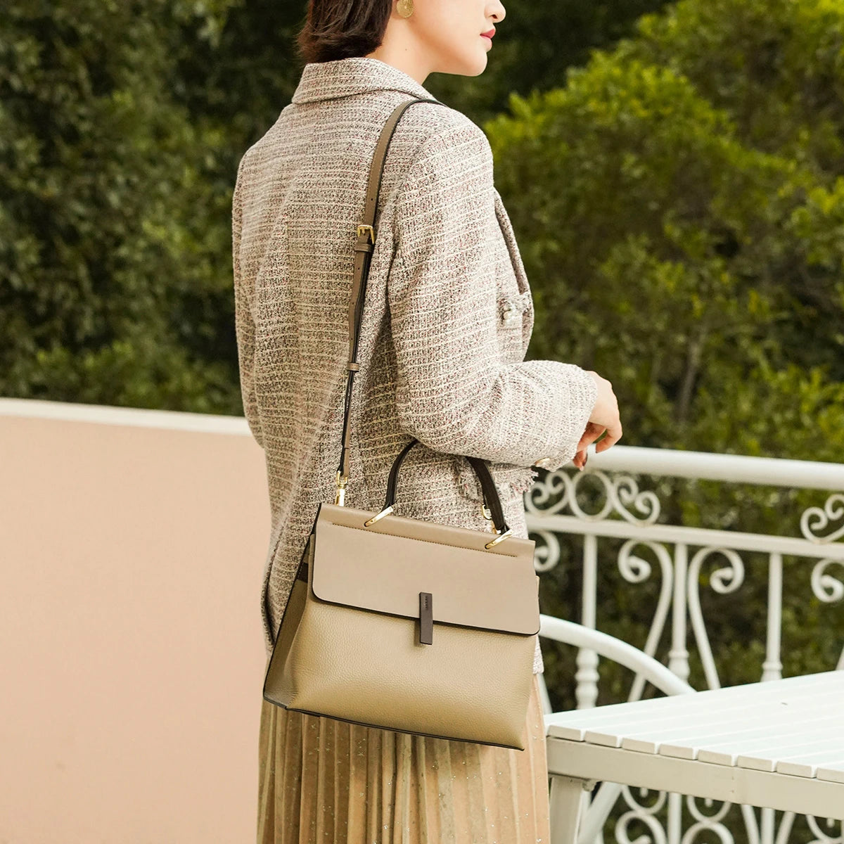 Spring Summer Lady S Bag Cow Leather Retro Female Shoulder Large Capacity Flap Purse Luxury Office