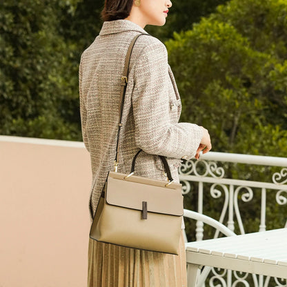 Spring Summer Lady S Bag Cow Leather Retro Female Shoulder Large Capacity Flap Purse Luxury Office