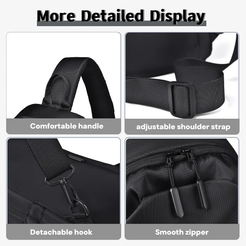 Men's Multifunctional Sling Bag for Business, Travel & Sports