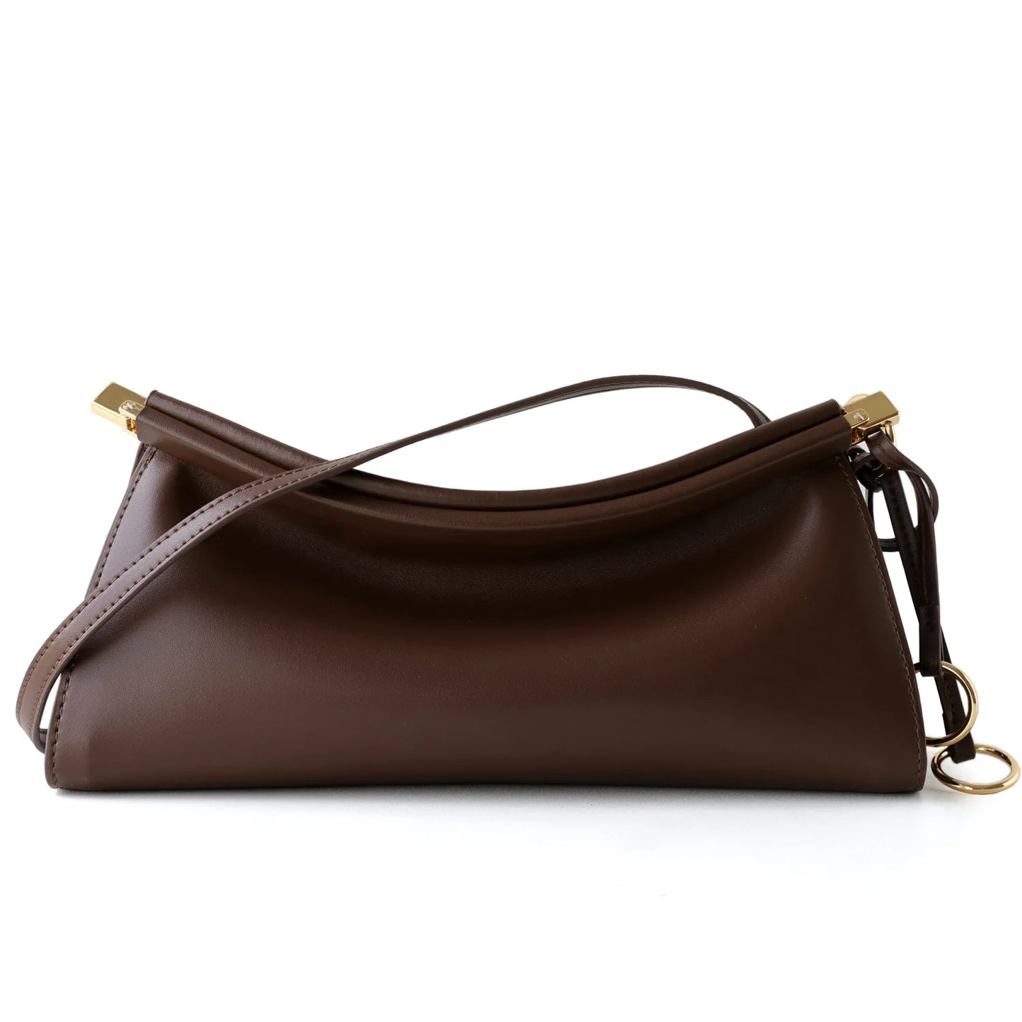 Women S Bags Genuine Leather Underarm Bag Handbag Small Design High-End Clip Simple Shoulder Vintage