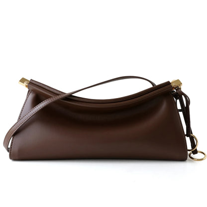 Women S Bags Genuine Leather Underarm Bag Handbag Small Design High-End Clip Simple Shoulder Vintage