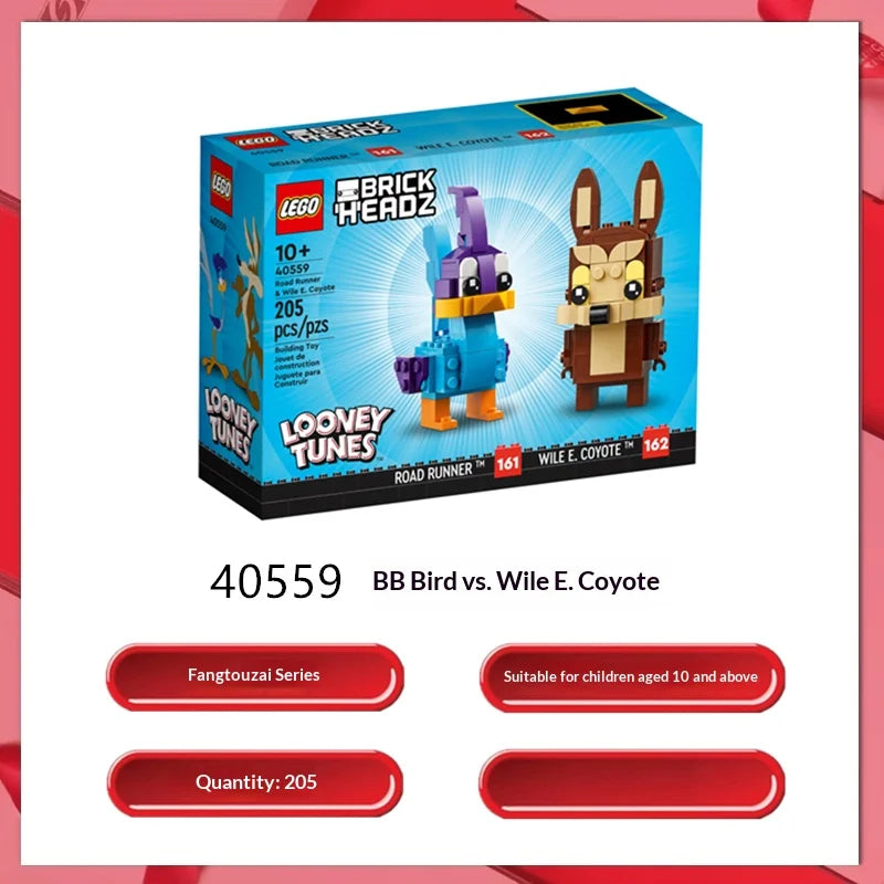 LEGO BrickHeadz 40559 Road Runner & Wile E. Coyote Building Set