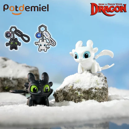 Toothless Night Fury Dragon Keychain – Luminous Eyes Charm