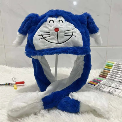 Cute Animal Ear Moving Plush Hat – Kids Cartoon Headband