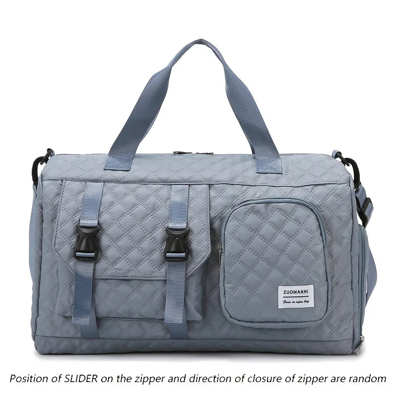 Nylon Argyle Duffle Bag – Large Capacity Sports & Travel