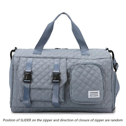Nylon Argyle Duffle Bag – Large Capacity Sports & Travel