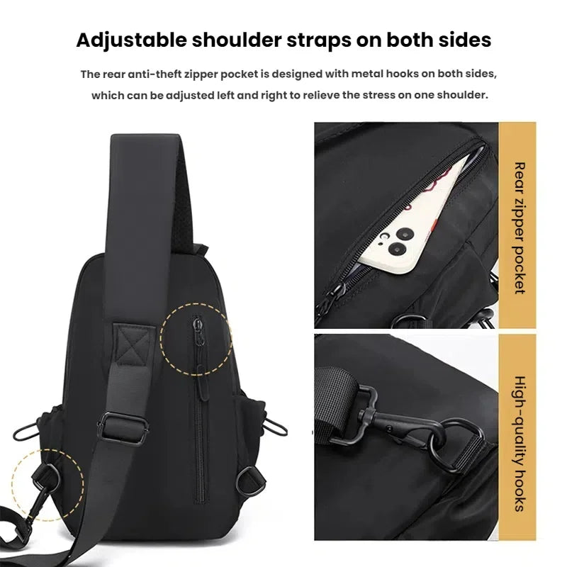Men's Sling Chest Bag – Water-Resistant Crossbody Pack