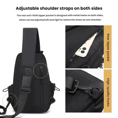 Men's Sling Chest Bag – Water-Resistant Crossbody Pack