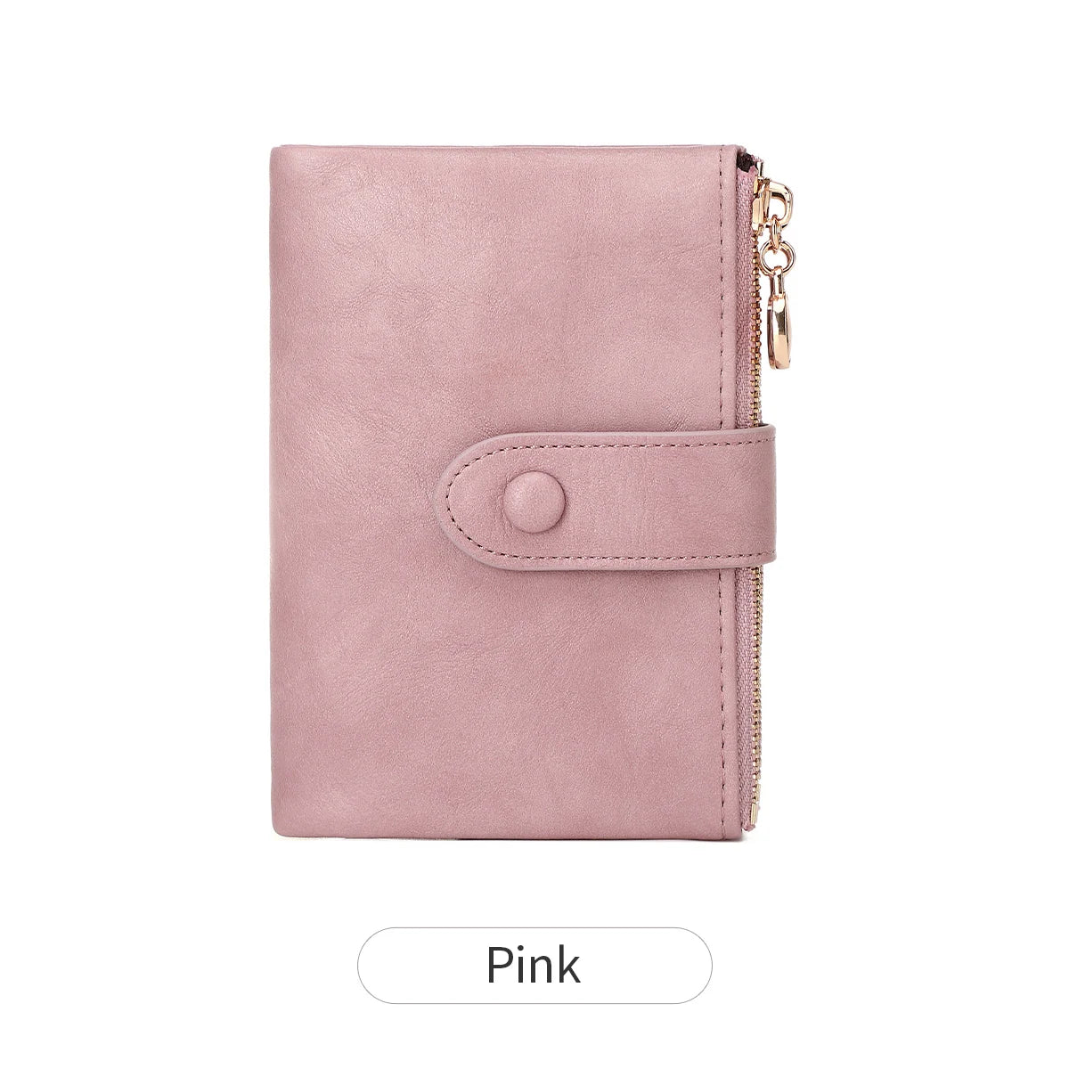 Women's Retro Trifold Wallet – Large Capacity Double Zipper Card Holder
