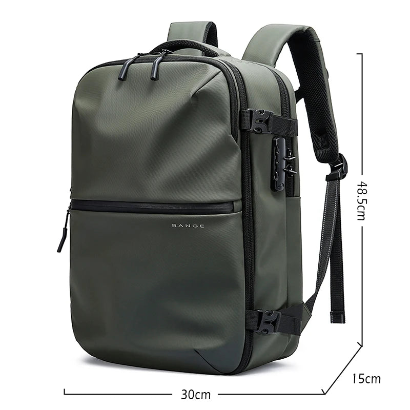 Anti-Theft Travel Backpack with Vacuum Compression & Laptop Compartment