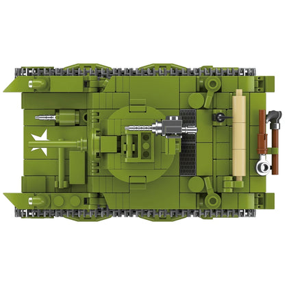 Military Tank Building Blocks Set – M3A1 WWII Battle Tank