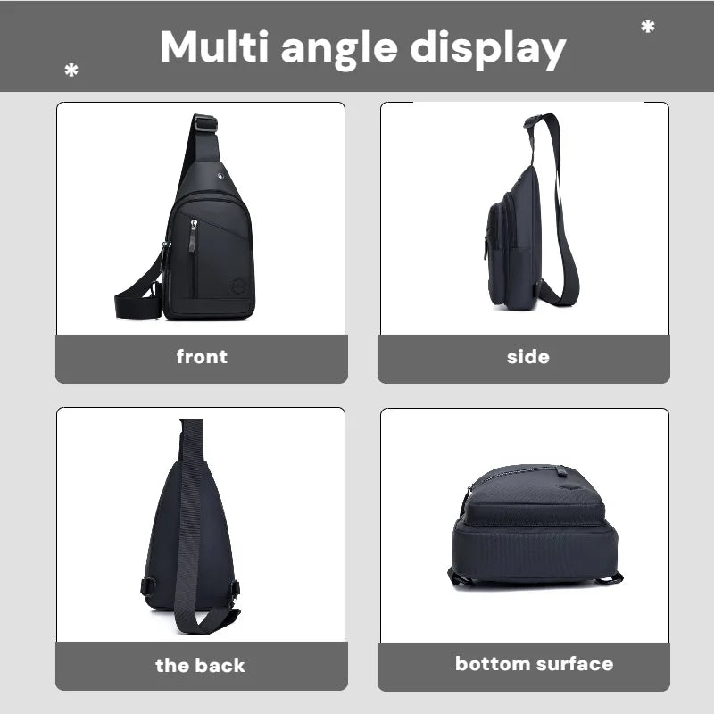 Men's Crossbody Sling Bag for Outdoor, Commuting & Business