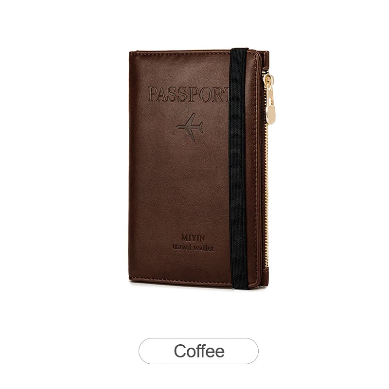 RFID Blocking Passport Holder – Protective Travel Document Case for Women & Men