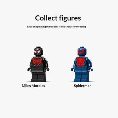 LEGO Marvel 76337 Miles Morales Mech vs Spider-Man 2099 Building Set