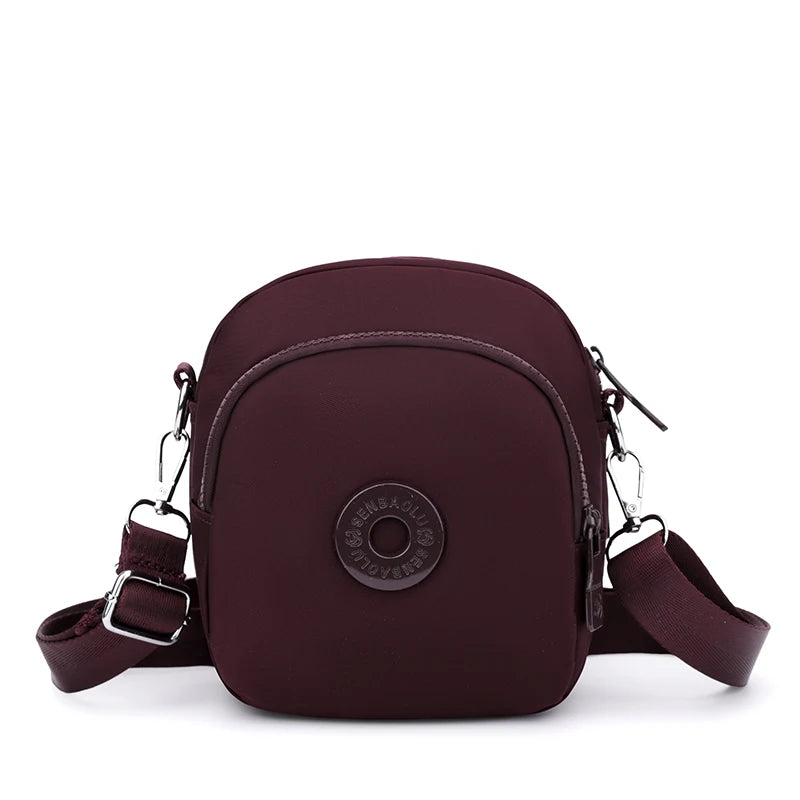 Women's Waterproof Nylon Crossbody Bag – Multi-Pocket Shoulder Purse