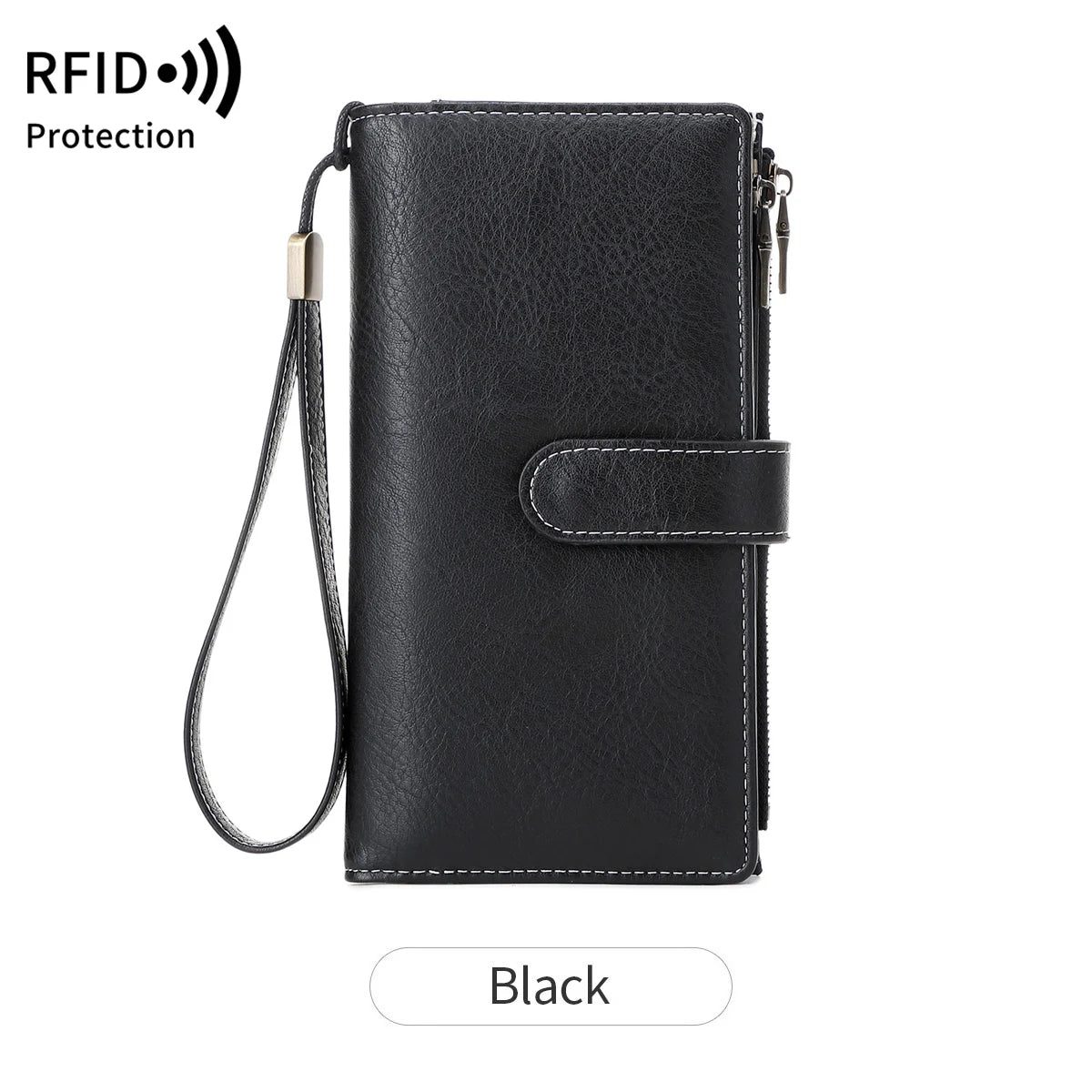 Women's RFID Blocking Trifold Long Wallet – Multifunction Card Holder