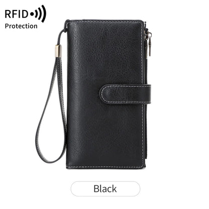 Women's RFID Blocking Trifold Long Wallet – Multifunction Card Holder