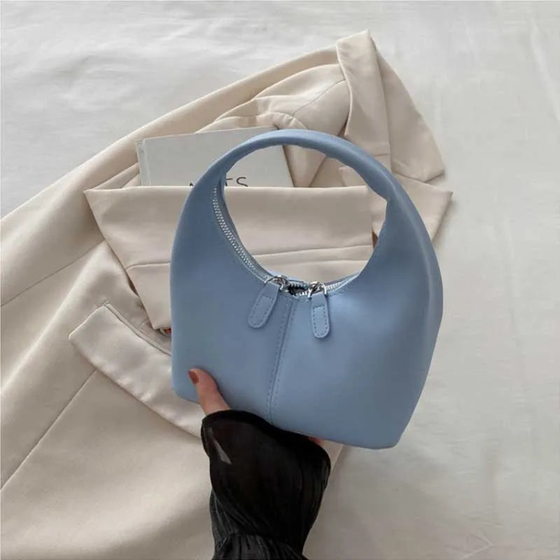 Crescent Hobo Bag – PU Leather Underarm Purse for Women