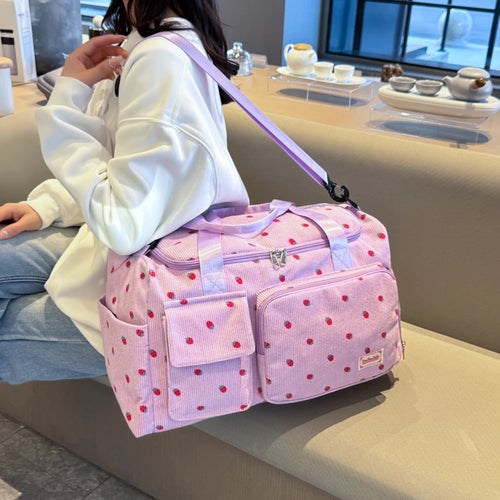 Corduroy Duffle Bag for Women – Large Travel & Gym Tote