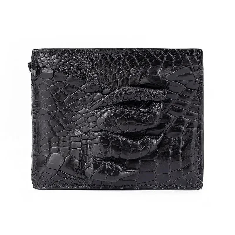 Crocodile Leather Short Wallet for Men – Luxury Card Holder