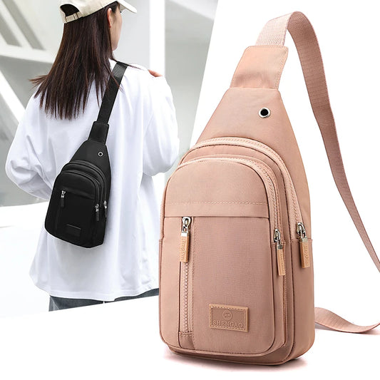 Women's Crossbody Chest Bag – Nylon Sling Shoulder Bag