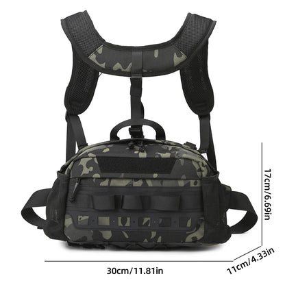 Tactical Fishing Vest Chest Bag – MOLLE Outdoor Pack