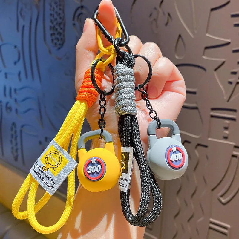 3D Kettlebell Keychain – Sport PVC Bag Charm & Key Ring
