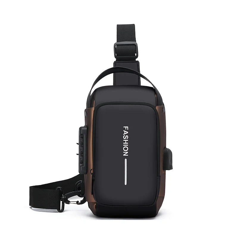 Men's Anti-Theft Sling Bag with USB Charging Port – Crossbody Chest Pack