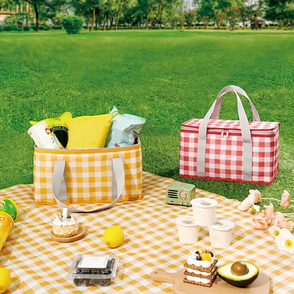 Insulated Picnic Cooler Bag – Large Capacity Foldable Lunch Tote