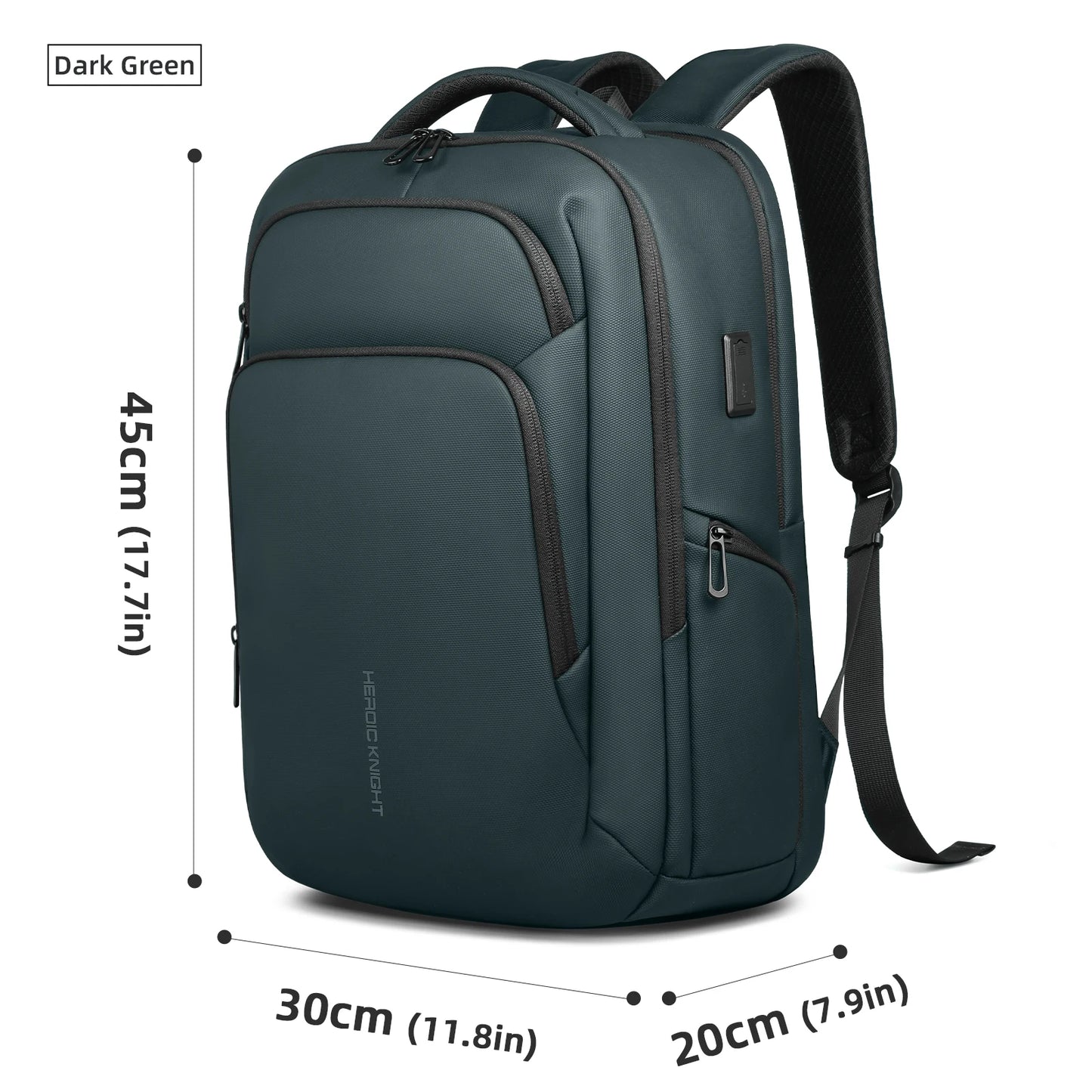 Men's Business Laptop Backpack 17.3" – Waterproof USB Travel Bag