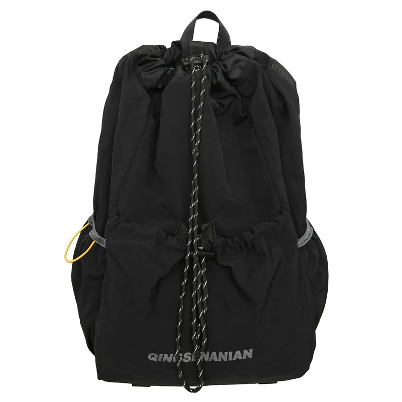 Lightweight Drawstring Backpack – Large Capacity Nylon Travel Bag