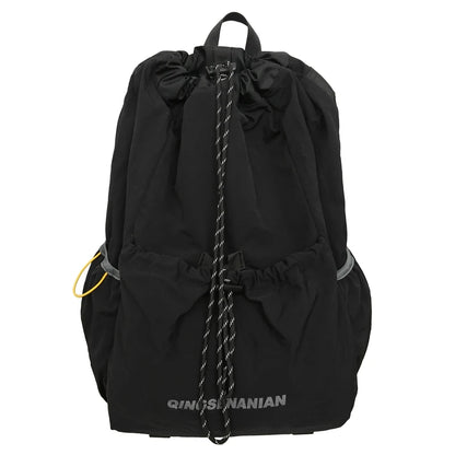 Lightweight Drawstring Backpack – Large Capacity Nylon Travel Bag