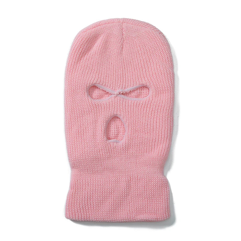 Balaclava Ski Mask 3-Hole Winter Face Cover – Unisex Knit Beanie