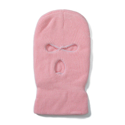 Balaclava Ski Mask 3-Hole Winter Face Cover – Unisex Knit Beanie