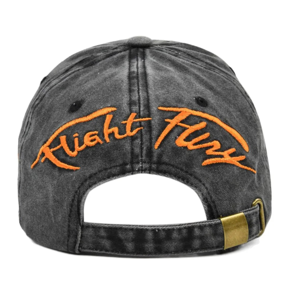 Eagle Eye Embroidery Baseball Cap – Vintage Washed Snapback Hat