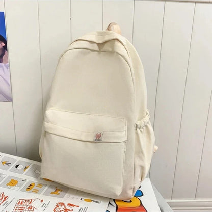Waterproof Nylon Women Backpack Female Travel Bag Backpacks Schoolbag Teenage Girls Solid Color