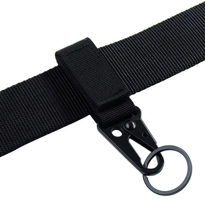 Tactical MOLLE Key Ring Holder – Nylon Belt Carabiner Hook