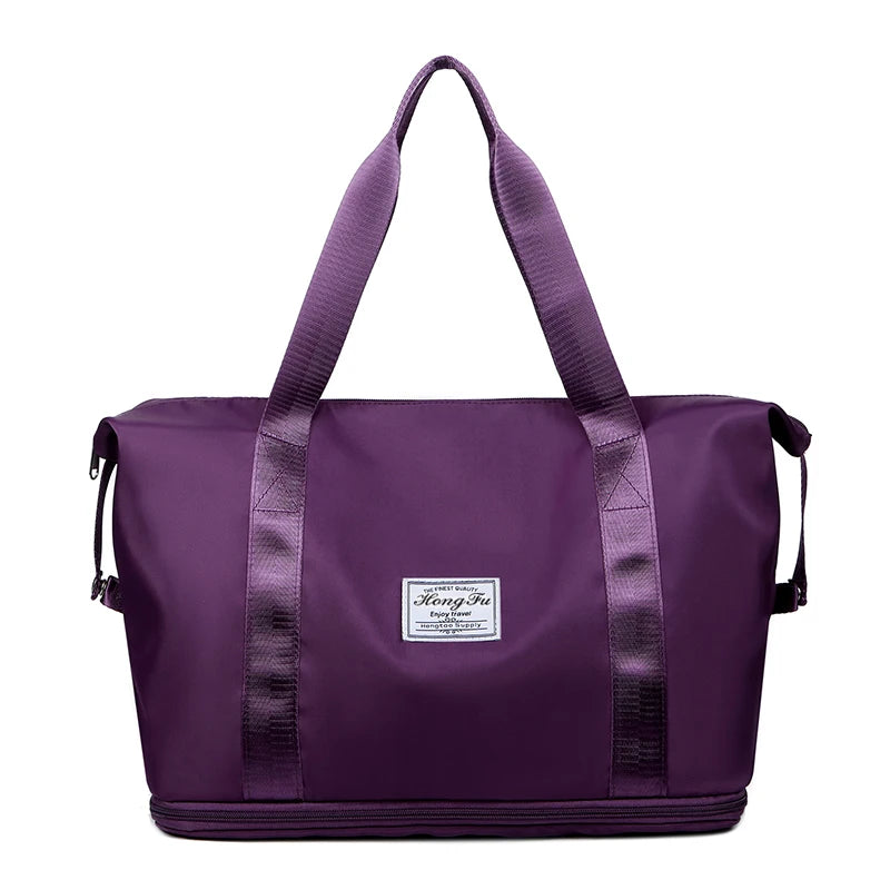 Waterproof Nylon Travel Duffle Bag – Expandable Large Capacity