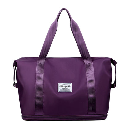 Waterproof Nylon Travel Duffle Bag – Expandable Large Capacity